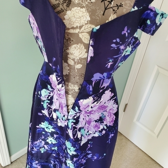 NWT Sangria purple floral dress with pockets Sz. 4 - Picture 5 of 7
